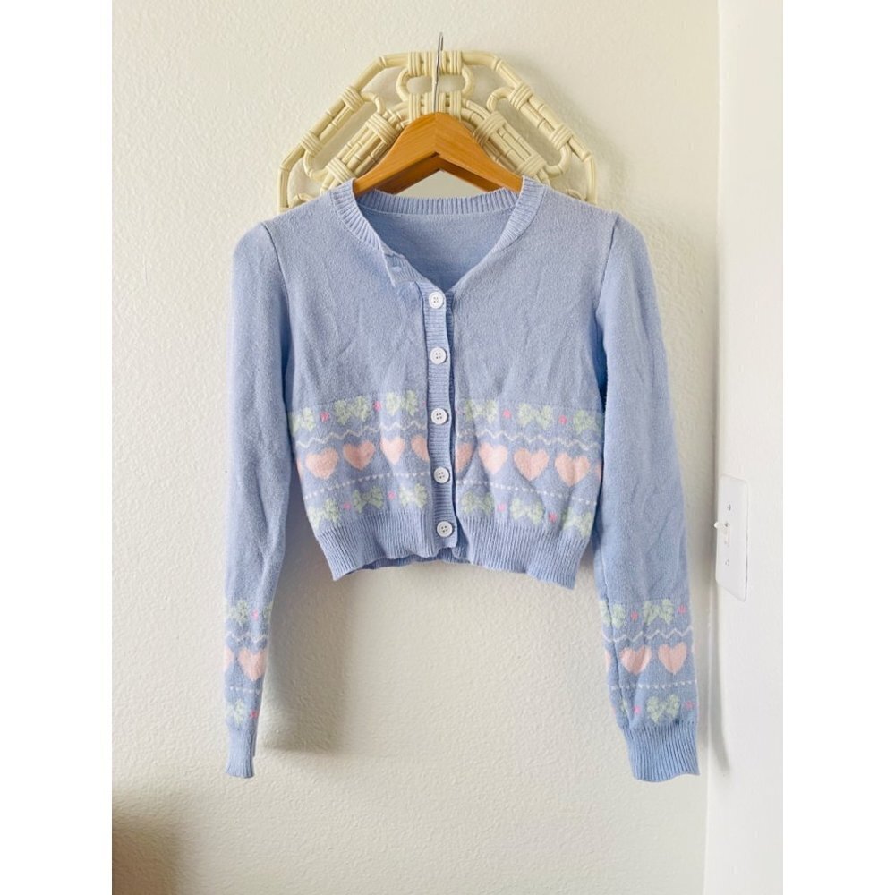 Pastel Pink and Blue cardigan - Picture 2 of 8